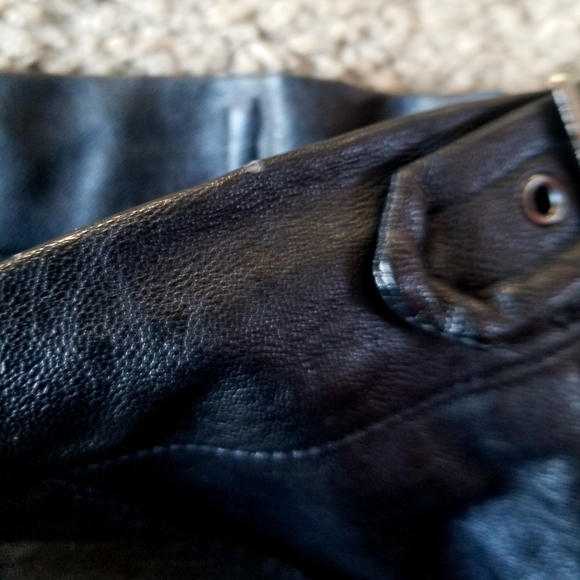 MISSGUIDED Faux Leather lace up sides skirt size 4 - Picture 7 of 7